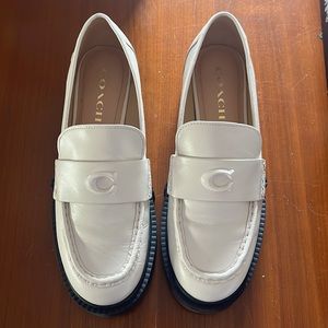 Coach Leah Loafers - White (7.5)
